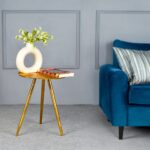 Gold Luxe Round Accent Side Table