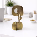 Modern Abstract Gold Metal Sculpture Showpiece