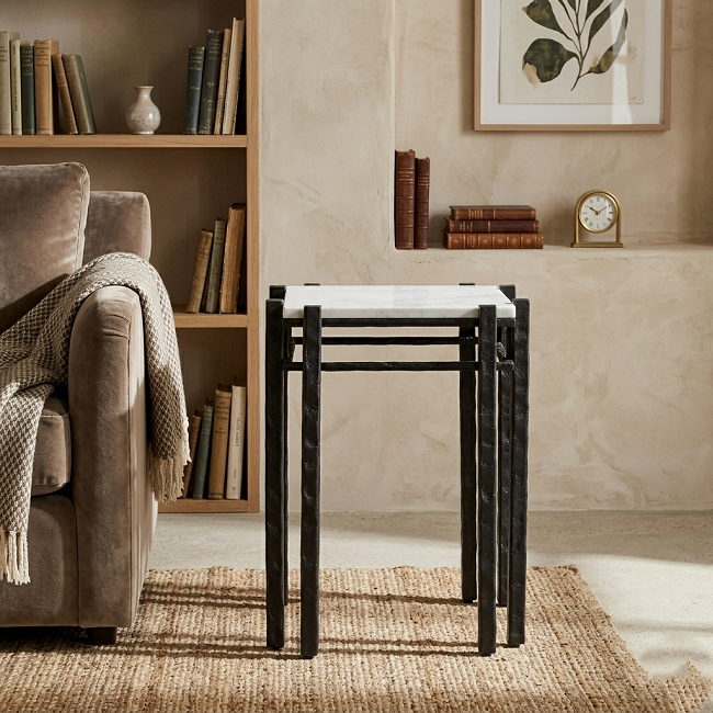 Noir Marble Nesting Table Set Noir Marble Nesting Table Set