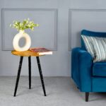 Nordic Luxe Round Accent Side Table