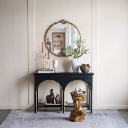 Round Gold Decorative Wall Mirror