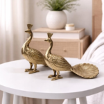 Royal Golden Peacock Decorative Showpiece Set