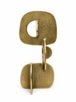 Modern Abstract Gold Metal Sculpture Showpiece - Image 2