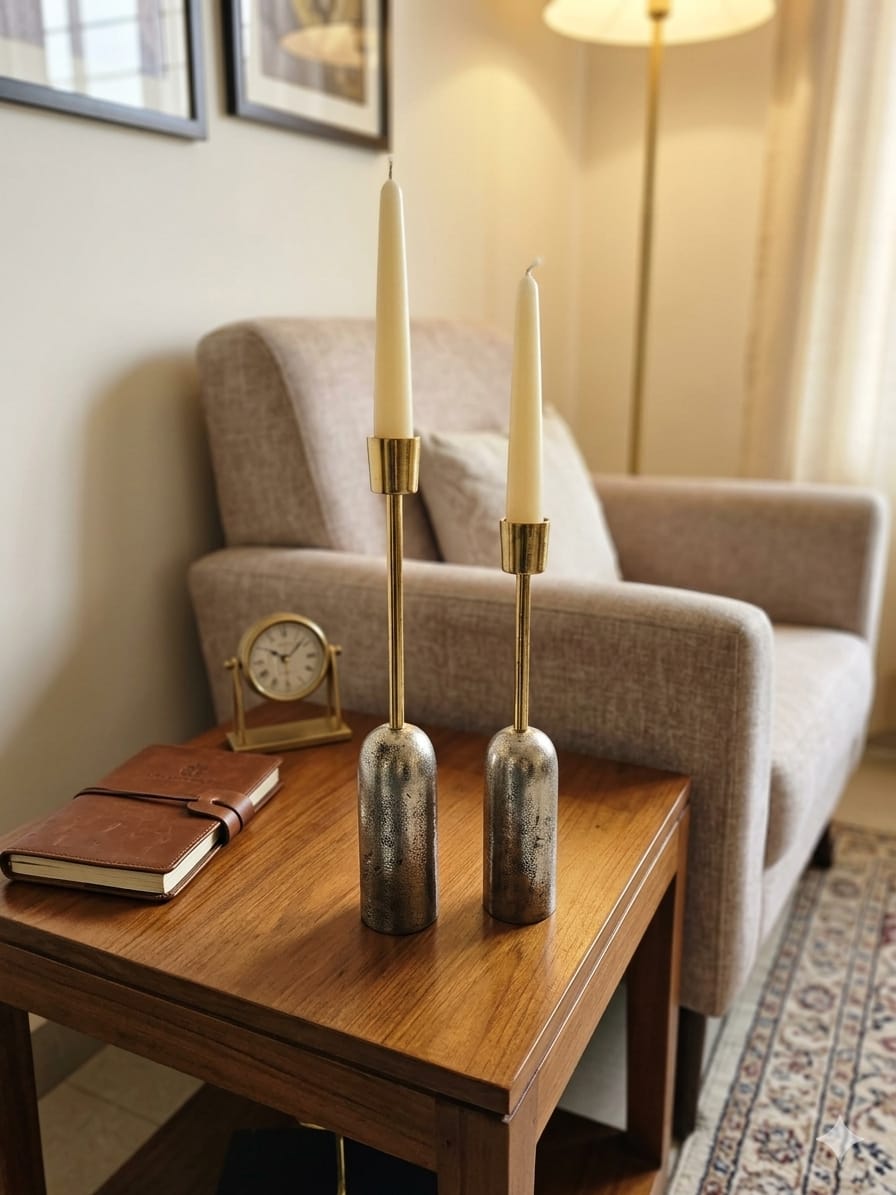 WhatsApp Image 2026-06-18 at 4.27.45 PM Luxury Golden Metal Candle Stand Set - Image 1