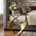 Aurora Sculptural Glass Side Table