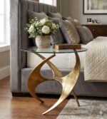 Aurora Sculptural Glass Side Table