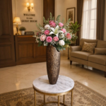 Antique Textured Floor Flower Vase