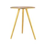 Gold Luxe Round Accent Side Table - Image 9