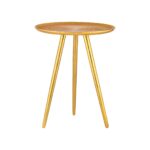 Gold Luxe Round Accent Side Table - Image 3