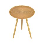 Gold Luxe Round Accent Side Table - Image 4