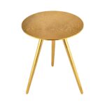 Gold Luxe Round Accent Side Table - Image 5
