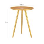 Gold Luxe Round Accent Side Table - Image 8