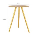 Gold Luxe Round Accent Side Table - Image 2